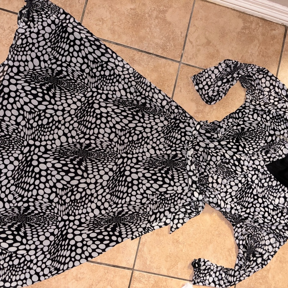 Robert Louis Black and White Midi Dress